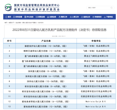 母婴行业动态 美赞臣三款奶粉通过新国标注册；可靠护理营收报告发布；优然牧业半年报聚焦婴幼儿配方乳粉市场